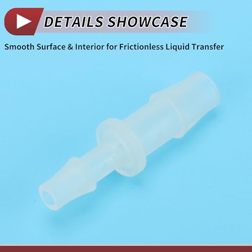 7/32" to 5/16" Hose Barb Fitting Hose Straight Reducing Coupler | 5 Pcs, Plastic, Clear, Fits 7/32" to 5/16" ID Flexible Tube, Barb Reducer Fitting, for Aquarium, Fountain, Drip Irrigation - size: 7/32"-5/16"