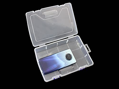 3pcs Clear Plastic Organizer Container Box, 8.7'' x5.9'' x 2.4 '' Containers Storage with Snap-tight Closure Latch For Pencils, Puzzles, Beads,Jewelry Making & Sewing Crafts (22x15x6cm) - size: 3pcs Large Box