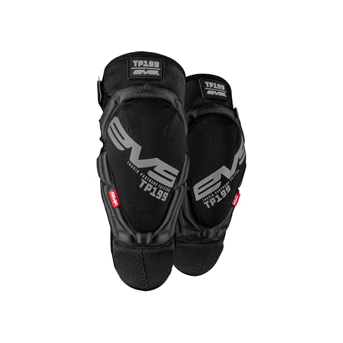 EVS TP199 Travis Pastrana, Moto Knee/Shin Guard, Reactive Memory Foam | CE Level 2 knee protection w/ RMF impact foam, breathable air mesh, stabilizer sleeve, silicone grippers, polyflex shin guard - color: Blackout, size: Youth