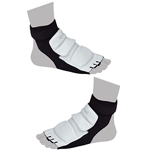 Taekwondo Karate Sparring Gear Foot Protector 1 Pair Karate Boxing Sparring Foot Guard Martial Arts Protective Feet Gear for Training - size: L 36-37