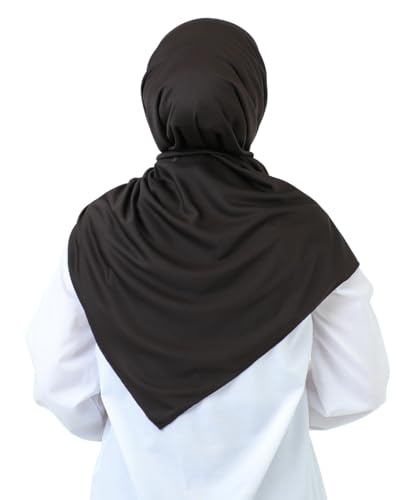 Prien Hijab For Women Muslim Lightweight Scarf Head Scarves For Girls Islamic Long Headscarf Chiffon Shawl Prayer Set Ramadan - color: Brown