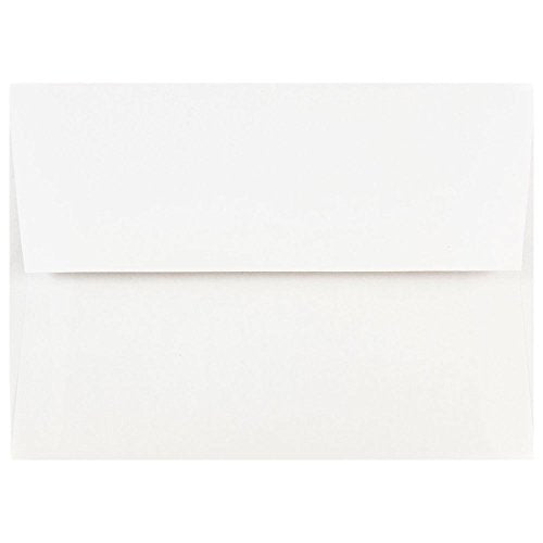 JAM PAPER A7 Invitation Envelopes - 5 1/4 x 7 1/4 - White - 50/Pack - color: White, size: A7