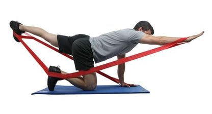CanDo Multi-Grip 6 Foot Exercise Resistance Band with Hand/Foot Loops for Total Body Workouts, Training, Rehab, Stretching and Therapy - style: Light