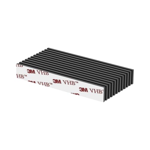 Strong N52 Magnets Strips(Black)-2.5" x 3/8" x 1/16" - 12Pack, Powerful Rare Earth Rectangular Magnet with Adhesive Backing, Neodymium Bar Magnets, Self Adhesive Block Magnet for Crafts - color: Black