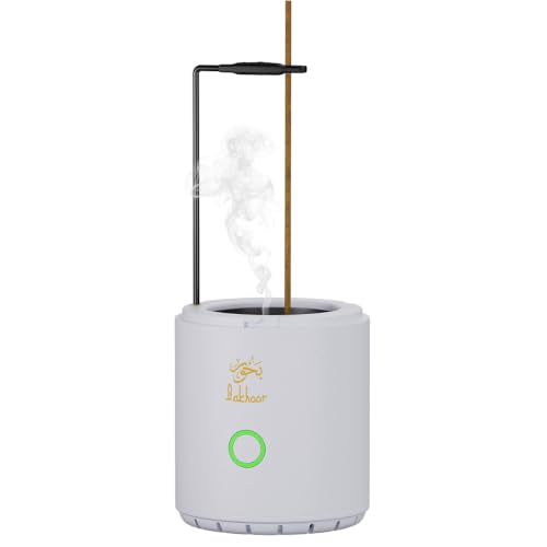 Incense Holder, 120s Long Burn， Automatic Burning Electronic Incense Burner, Supports Various scents. Suitable for Meditation, Yoga, spa, and Home décor - color: White