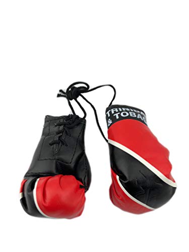 Hanging Car Mirror Mini Boxing Gloves (Trinidad and Tobago) - color: Trinidad and Tobago