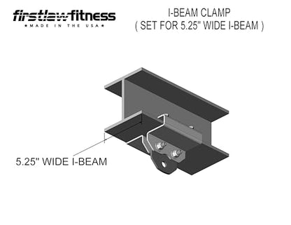 1000 LBS I-Beam Clamp - Multi-Sports Made in The USA - size: 5.25 Inch Wide I-Beam