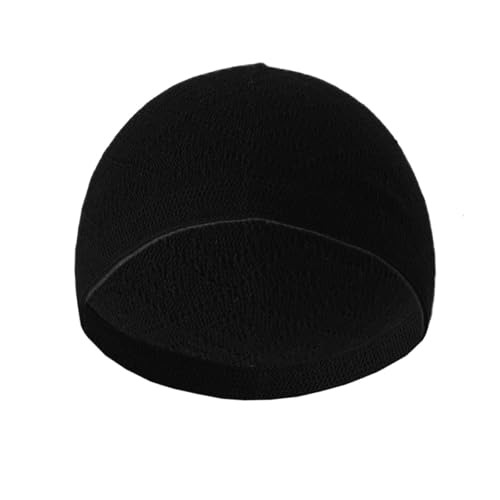 Muslims Prayer Hat Cotton Knitting Hat Solid Hat Men's Religious Hat for Adult Women - color: Black
