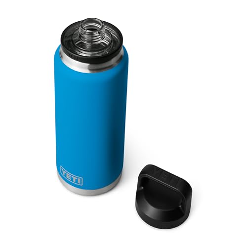 YETI Rambler 36 oz Bottle, Vacuum Insulated, Leakproof, Stainless Steel with Chug Cap - color: Big Wave Blue