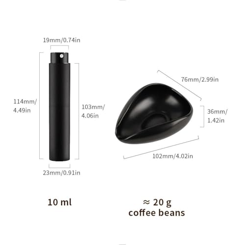 watchget Coffee Bean Dosing Cup & RDT Spray Bottle Kit, Black | 10ml Static Reducing Sprayer; Ceramic Single Dose Tray for Coffee & Tea;Espresso Brewing Accessory for Home & Espresso Bars - color: Black