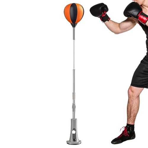 Punching Bag – Reactive Upright Boxing Target with Adjustable Suction Cup Base | Height Adjustable Training Equipment for Teen Adult Fitness Parent Child Exercise