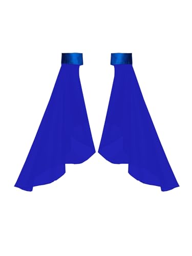Detachable Sleeves for Wedding Dresses Chiffon Bell Sleeve Arm Covers Victorian Gothic Bridal Gown Accessories - color: Royal Blue