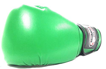 Boxing Gloves Kickboxing Muay Thai Punching Bag Vinyl Green - Durable Multi Layered Foam Padded Offers Unbeatable Price Kids and Adult Sizes - size: 16oz
