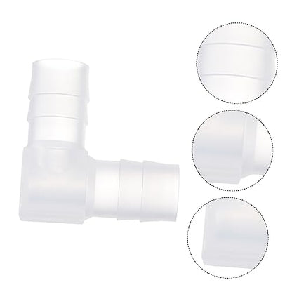 SOLUSTRE 10pcs L Shaped Plastic Hose Connector Sturdy Elbow Fitting for Garden and Aquarium 1/2 Inch Barbed Adapter for Flexible Tubing