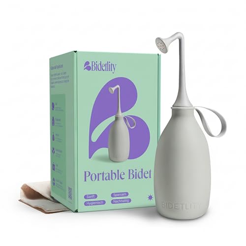 Portable Bidet, Peri Bottle, Travel Bag, BPA Free, Grey - color: Gentle Grey