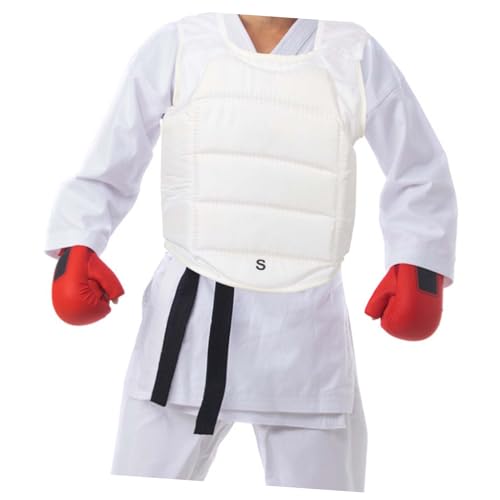 Toyvian Breathable Boxing Chest Protector Durable Chest Guard for Training and Competition Lightweight Protective Gear for Taekwondo MMA and Kickboxing High Strength Impact