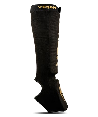 Venum Kontact Shin Guards - color: Black/Gold, size: X-Small