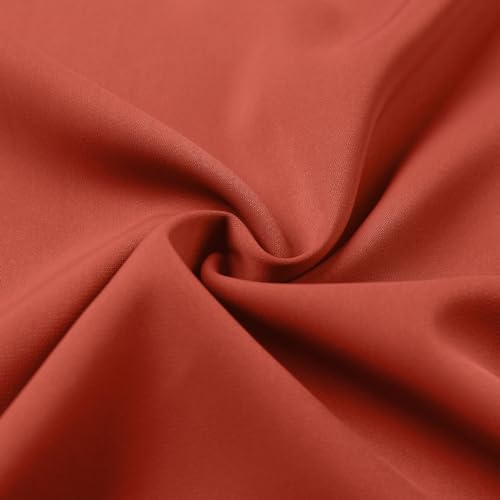 ODASDO Muslim Dresses for Women Abaya Button Down Henley Shirt Prayer Dress Batwing Long Sleeve Middle East Arabian Robe - color: Brick Red