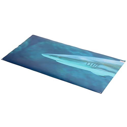 Aquarium Background Paper PVC Self Adhesive Clear 3D Fish Tank Poster, Fade Underwater Scene Decoration Sticker with Realistic Sea Animal Pattern for Glass (61 * 41CM) - size: 61*41CM