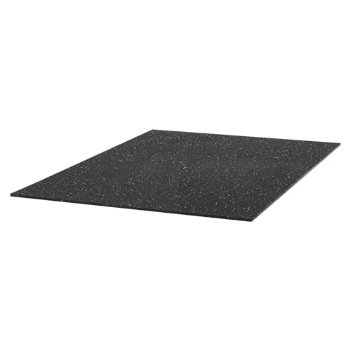 VEVOR 0.56Inch 24sq.ft 6 Tiles Gym Flooring for Home Gym, Rubber Top with High Density EVA Foam, 24 x 24In Gym Floor Exercise Equipment Mats, Interlocking Gym Mats, Puzzle Workout Mats, Black & Gray | Rubber Top with High Density EVA Foam, Lightweight Gym