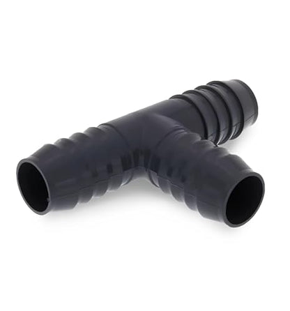 1 PVC Barb Fitting - SCH 40 Barbed Hose Tee for Tubing & Water Line - size: Gray 1 PVC Tee
