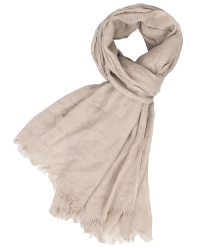 Mealah Womens Shawl Scarf - Lightweight Wrap Scarves Shawl Solid Color Sunscreen Scarve for Spring Summer Season Travel - color: Khaki