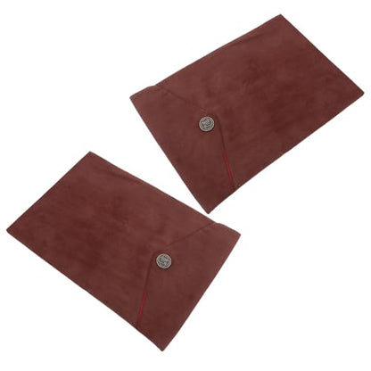 Angoily 2pcs Corduroy Bible Carrier Bag Traditional Tibetan Patterns, Portable and Spacesaving Religious Text Storage Pouch for Temple and Home Use