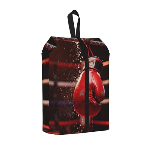 Boxing Glove Ring Shoe Bag for Travel-Waterproof Shoe Organizer for Suitcase, 3 in 1 Storage Pouch for Gym Sneakers
