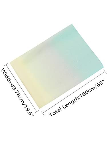 uxcell Women'sChiffon Sheer Long Scarf Silky Gradient Party - color: Pale Pink Yellow Blue