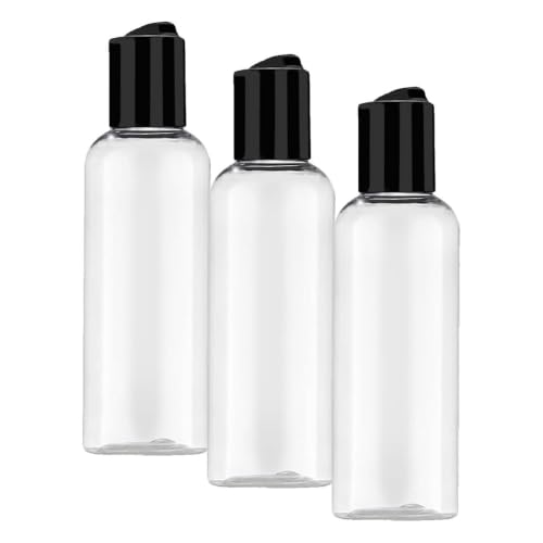 DNSEN 15 Pack 3.4 oz Travel Bottles for Toiletries TSA Approved Leakproof Plastic Empty Travel Size Bottles Containers with Labels - size: 1.5 inches x 4.7 inches (Pack of 3)