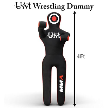 UM Supplies Premium Grappling Unfilled Wrestling Multipurpose Dummy for MMA, BJJ, Judo, Karate, Jiu Jitsu,Punching Dummy | Unmatched Quality PC Fabric- (Unfilled)