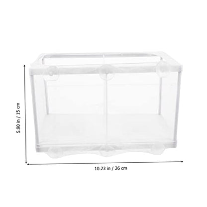 balacoo 2pcs Aquarium Fish Breeder Net Separation Hatchery Design Divider for Guppy Fry Incubation Easy to Install Box for Tanks