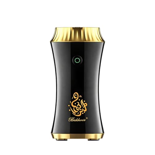 Portable Rechargeable Type-C Incense Burner (Car Cup Holder, Patio, Kitchen, Bathroom) Arabian Vibe, Electric, Multi Purpose Usage and Locations, Round, Silicone Metal Body, Gift Home Decor