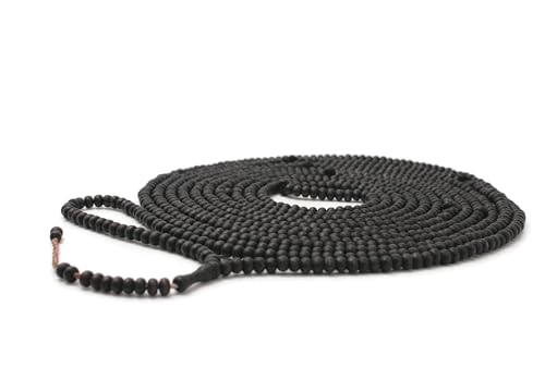 1000 Beaded Matt Black Olive Wood Tasbih Tasbeeh with Counter Misbaha Islamic Gift Tasbih Prayer Beads Tesbih 5x7 mm for Dhikr