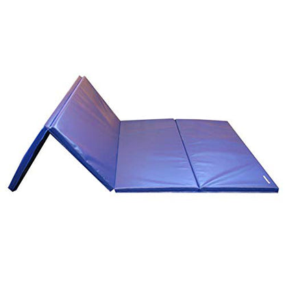 Greatmats Gym Mats 4x8 Ft x 1-3/8 Inch Folding, Home Exercise Pad For Gymnastics, Tumbling, Cheerleading, Martial Arts, (Blue)