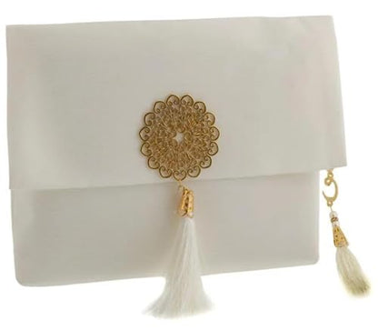 Prien Muslim Prayer Rug with Tasbih and Portable Bag, Muslim Gift for Women Men, Mubarak Islamic Box, Soft Mat Islam Gifts Set, Turkish Sajadah for Ramadan, Eid, Hajj, Travel, Pray (Cream) - color: Cream
