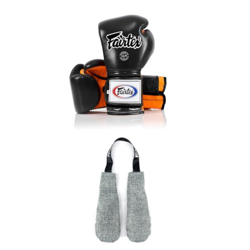 Fairtex BGV9 Boxing Gloves with Deodorizer Inserts | Mexican Style Glove for Hard Hitters + Odor & Moisture Absorber for Boxing, MMA, Muay Thai | Perfect Bundle for Clean & Durable Gear