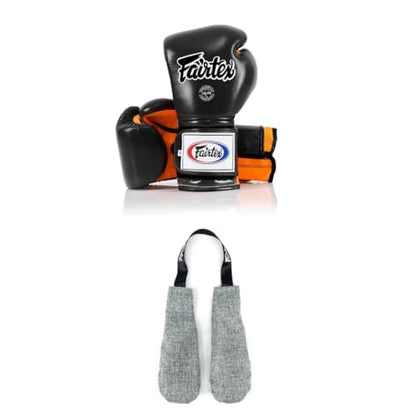 Fairtex BGV9 Boxing Gloves with Deodorizer Inserts | Mexican Style Glove for Hard Hitters + Odor & Moisture Absorber for Boxing, MMA, Muay Thai | Perfect Bundle for Clean & Durable Gear