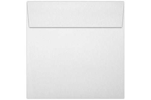 LUXPaper Square Invitation Envelopes | Peel & Press | 5 1/4" x 5 1/4" | Bright White | 70lb. Text | 50 Qty - color: Bright White, size: 5 1/4 x 5 1/4 inches