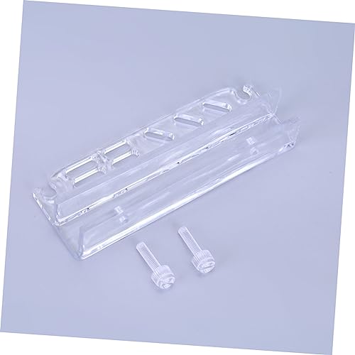 Totority Acrylic Aquarium Tool Holder for Water Plants Wall-Mounted Storage Rack for Fish Tank Maintenance Multiple Tool Slots for Scissors and Tweezers
