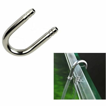 JianLing 4PCS Aquarium U Shape Stainless Steel Connector Carbon Dioxide System U Bend Fitting 42mm Fish Aquarium Aquascape Oxygen Pump Elbow