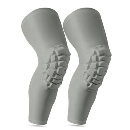 Knee Pads Compression Leg Sleeve Wrestling Volleyball Football Knee Pads, Knee Compression Sleeve for Youth Adult, 1 pair of Knee Sleeves ((#1) Gray-2pcs,Medium) - color: (#1) Gray-2pcs, size: Medium