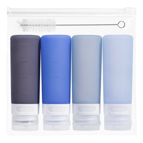 MICEBAY 3 oz Condiment Squeeze Bottles, Leakproof Salad Dressing Container - color: Blue, size: 3 OZ