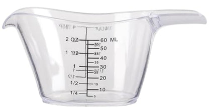 2 Oz Measuring Cup, 1/4 Cup Acrylic Measuring Cups, Clear