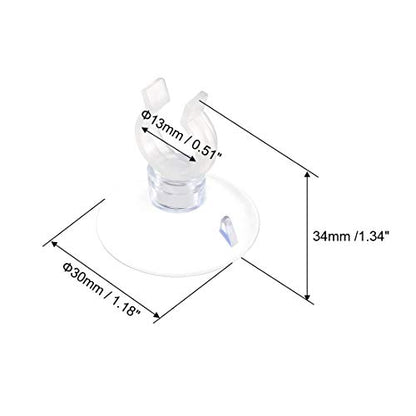 uxcell Aquarium Suction Cup Clips Airline Tube Holders Clamps for Fish Tank Clear 13mm 12Pcs - size: 13mm