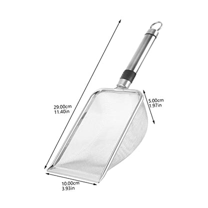 POPETPOP 3pcs Stainless Steel Reptile Sand Scoop Mesh Substrate Cleaner for Terrariums Efficient Sifting Tool for Reptile Litter for Removal and Maintenance