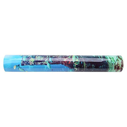Aquarium Poster, Underwater City Ruins Background Sticker Thicken PVC Adhesive Backdrop Fish Decorative Paper(122×46cm) - size: 122×46cm