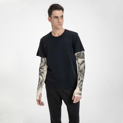 Cooling Arm Sleeves Cover Summer Sun Protection Arm Sleeves For Men Women Baseball Cycling Golf Running - color: Dragon 26