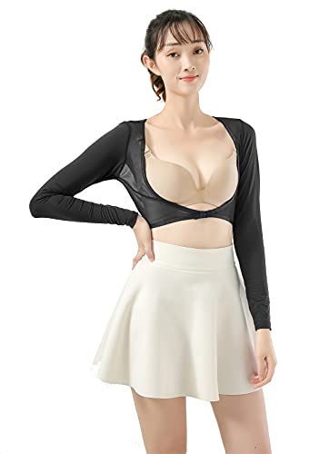 Women's Golf Sleeves Cooling Shawl for Riding,Golfing,Driving Outdoor Sports Arm Sleeves - color: 4-black, size: Small-Medium