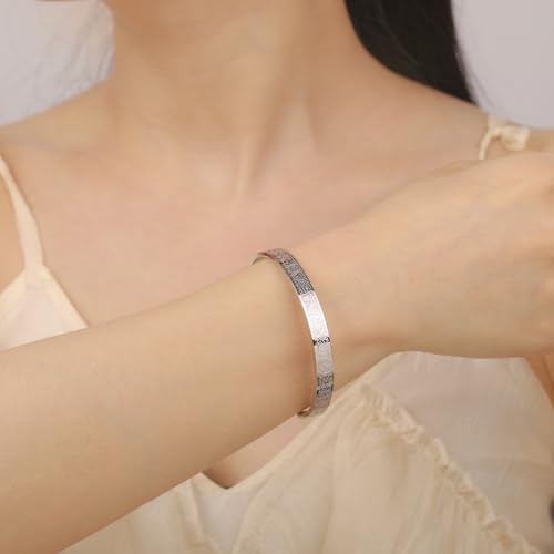 VASSAGO Islamic Gifts Ayatul Kursi Bracelet for Women Men Muslim Quran Allah Openable Bangles Ayatul Kursi Arabic Calligraphy Cuff Bracelet Islam Islamic Jewelry Eid Gifts - color: silver islamic bracelet